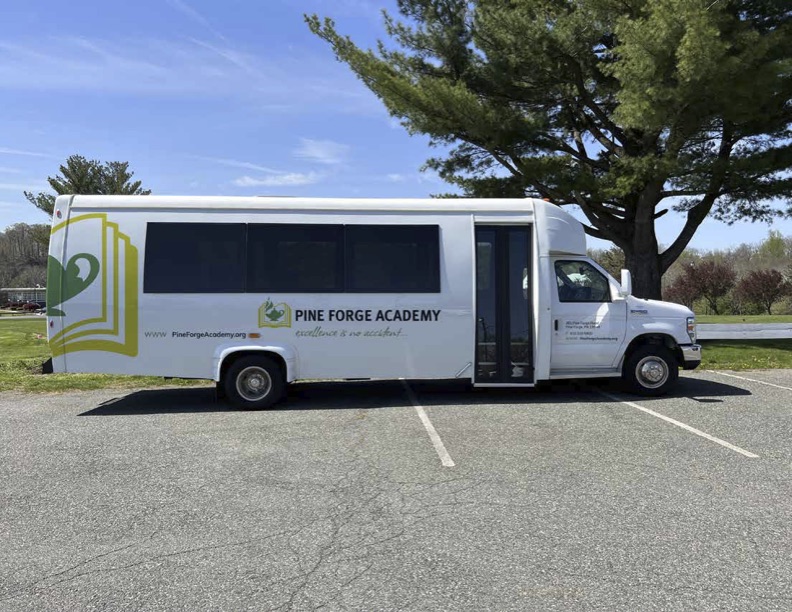 Pine Forge Academy Shuttle Bus Side View